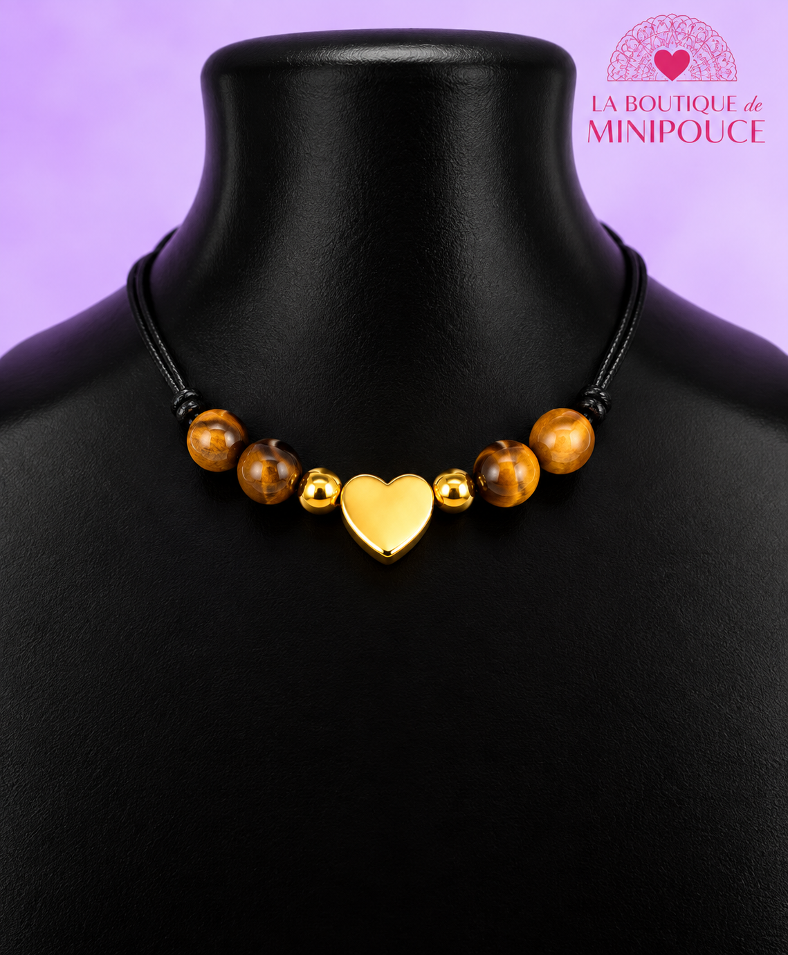 Bracelet Tendresse doré – Pierres naturelles au choix