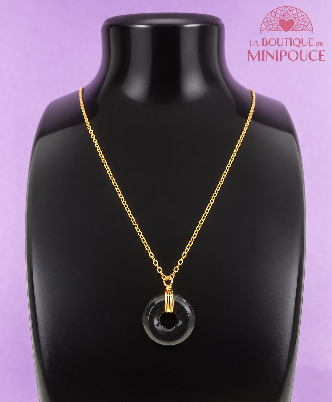 Collier Loa doré en acier inoxydable – Pierres au choix