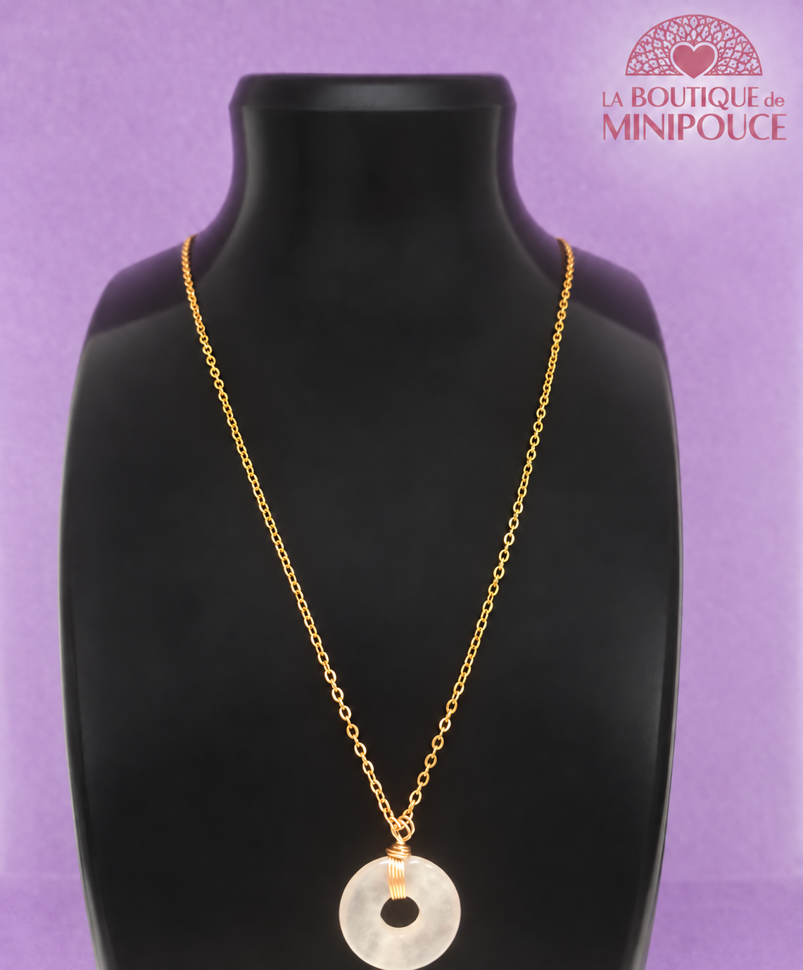Collier Loa doré en acier inoxydable – Pierres au choix