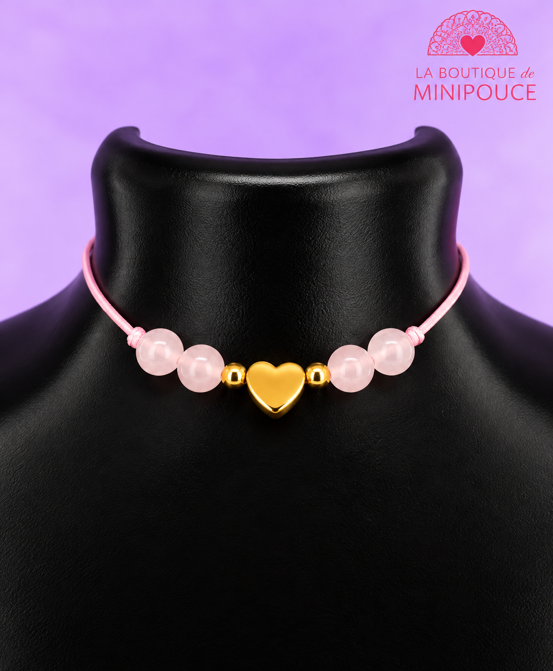 Bracelet Tendresse doré – Pierres naturelles au choix