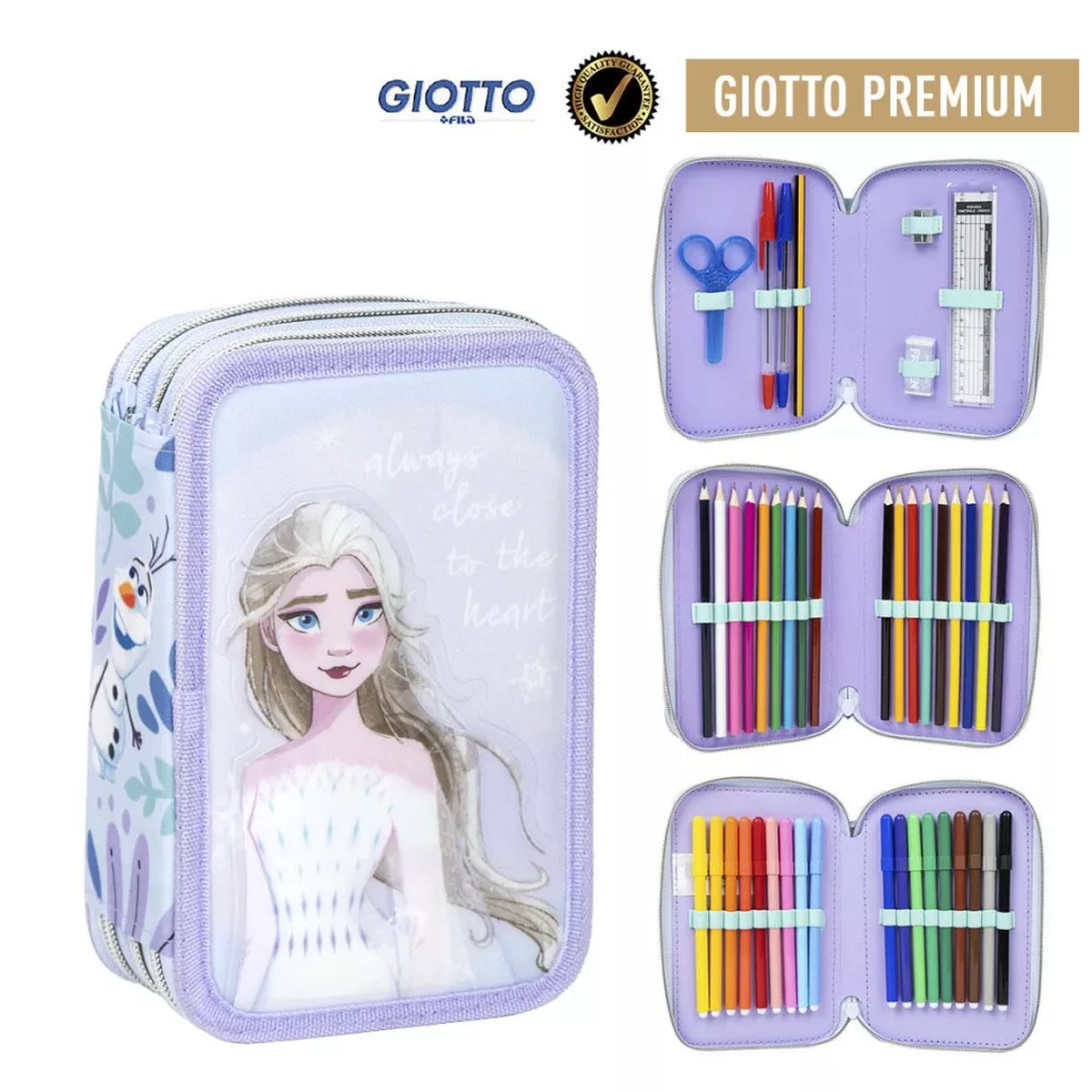Trousse garnie Disney Frozen Elsa à 3 niveaux Giotto