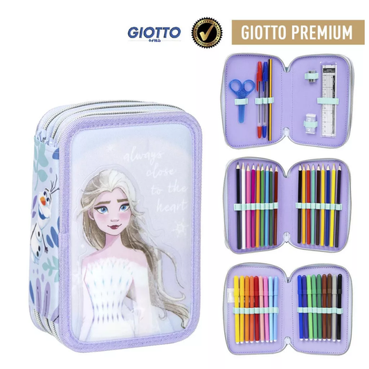 Trousse garnie Disney Frozen Elsa à 3 niveaux Giotto