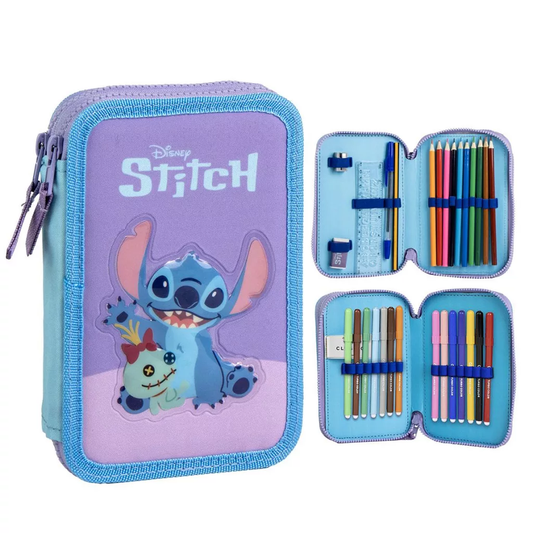 Trousse garnie Disney Lilo and Stitch Scrump à 2 niveaux