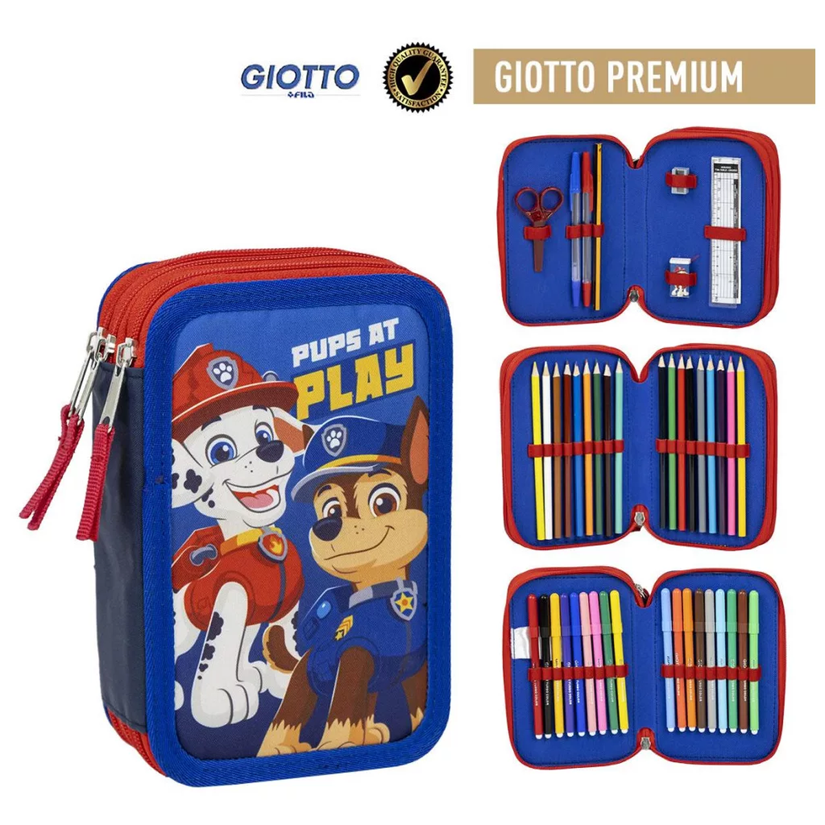 Trousse garnie Paw Patrol Pups at Play à 3 niveaux Giotto