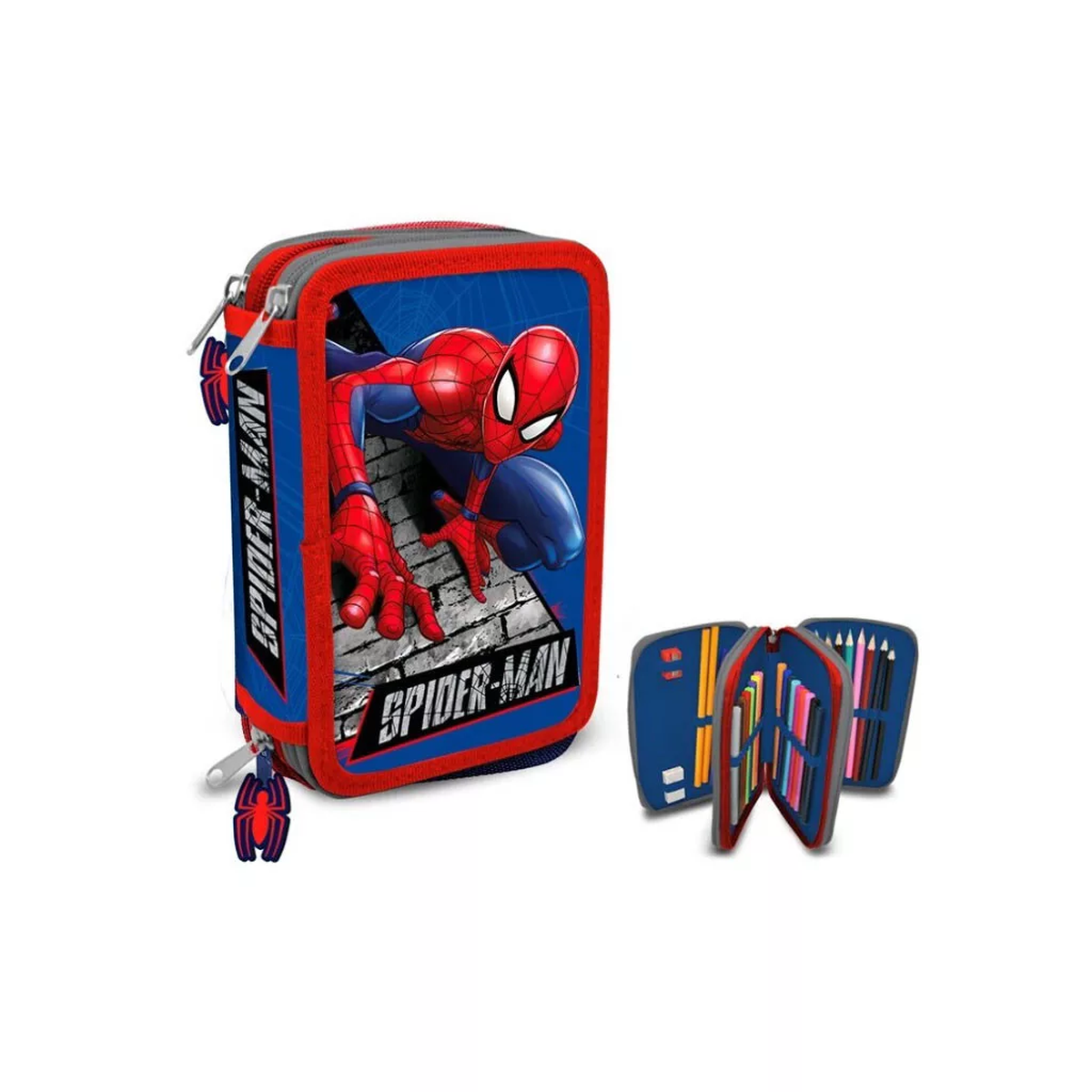 Trousse garnie Spiderman Bricks à 2 niveaux