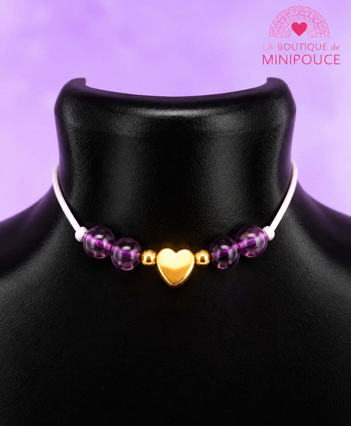 Bracelet Tendresse doré – Pierres naturelles au choix